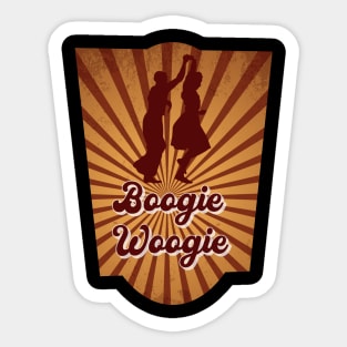 Boogie Woogie Retro Design Sticker